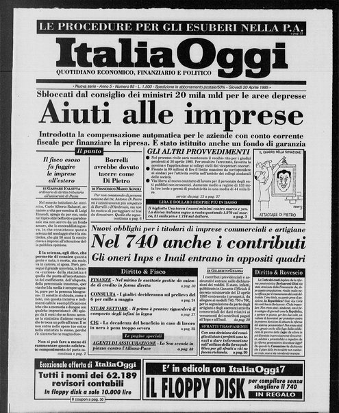 Italia oggi : quotidiano di economia finanza e politica